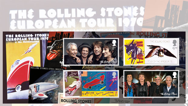 Briefmarken Großbritannien Rolling Stones
