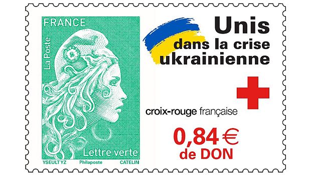 Briefmarke-Frankreich-Ukraine